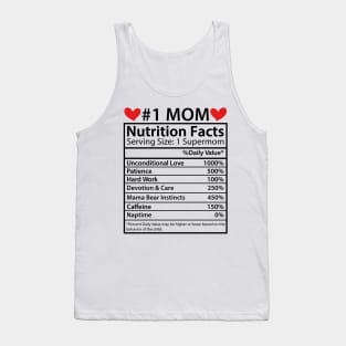 Mom Nutrition Facts, Mothers Day Gifts Mom Birthday Gifts from Daughter Son Tank Top